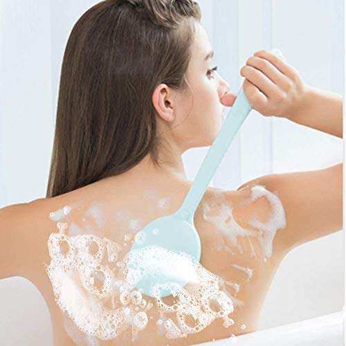 Fürdő Test Ecset Finom Hámlás, Johnbee Hosszú Fogantyú csúszásgátló zuhany mosó (Kék)