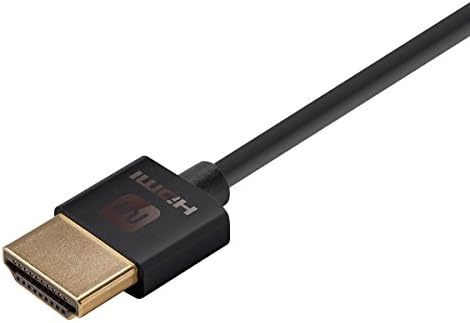 Monoprice HDMI High Speed Kábel - 6in Fekete, 4K@60Hz, HDR, 18Gbps, 36AWG, YUV 4:2:0 - Ultra Vékony Sorozat