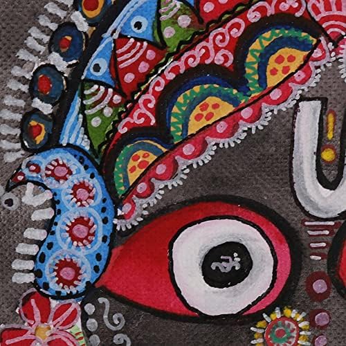 NOVICA Sokszínű Kulturális népművészet Festmények, Festmény Indiából 'Úr Jagannath'