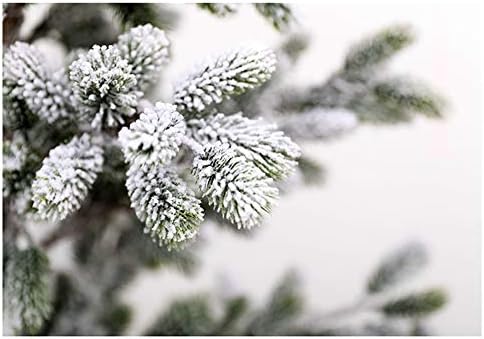 DLPY 6Ft karácsonyfa Özönlöttek Hó Lucfenyő Csuklós Kivilágítatlan Összecsukható Beltéri Kültéri lakberendezési-Zöld, 6 láb(180cm)