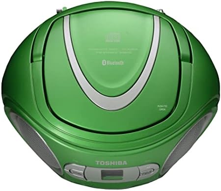 Toshiba TY-CWS9(G) Hordozható CD-Bluetooth-Boombox a AM/FM Sztereó, Aux-Bemenet, Metál Zöld