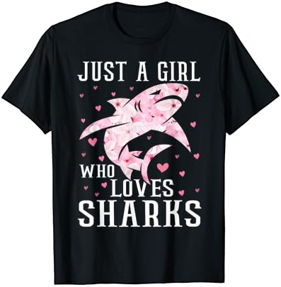 Csak Egy Lány, Aki Szereti A Cápák Retro Stílusú Klasszikus Póló