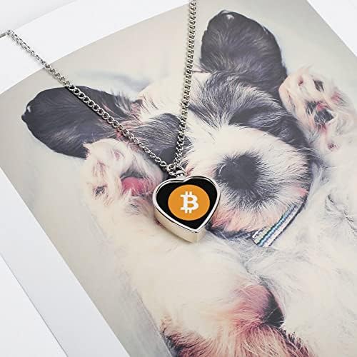 A Bitcoin Szimbólum Pet Emlékmű Urna Medál Ajándék Nyaklánccal Hamvasztás Ékszerek Kutya Macska Hamvait