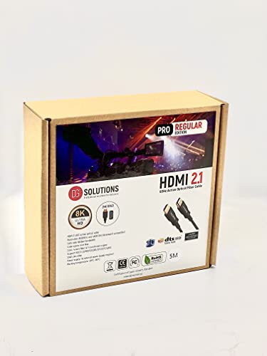 8K HDMI 2.1 Kábel Optikai. Ultra High Speed 48Gbps. AOC Támogatja a HDR, eARC, HDCP 2.3, 8K@60Hz, 4K@120Hz. Aktív Optikai