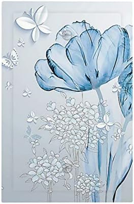 Kék Virágos Pillangós 1 Banda Üres Kapcsoló Fedél Dekoratív Egyetlen Fal Lemez Kapcsoló Lemezek Konyha, Hálószoba, Fürdőszoba