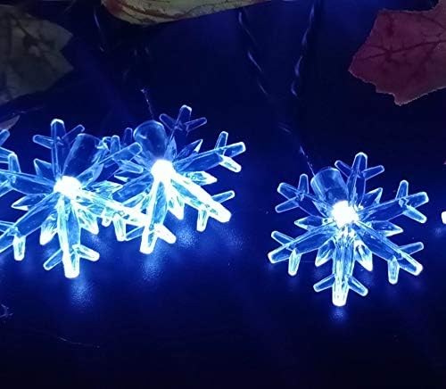 E-lishine 19ft /40LED Csillagok String Lámpa elemes,Dekoratív Csillagok, Lámpák Haza, Fél, Karácsony, Esküvő, Kerti (19, Kék)