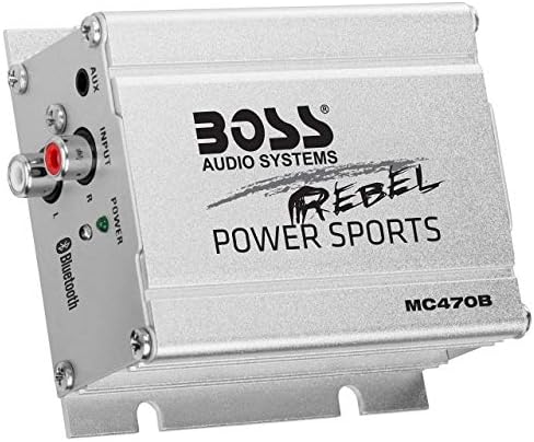 FŐNÖK Audio Rendszerek MC470B Motoros Bluetooth Hangszóró Rendszer - D Osztályú Kompakt Erősítő, 3 Inch Időjárásálló Hangfal, hangerőszabályzó,