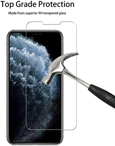 [2+2 Csomag] HKKAIS Üveg kijelző Védő fólia Kompatibilis iPhone 11 Pro Edzett Üveg Kamera Lencséjét Védő, Könnyű Telepítés Keret