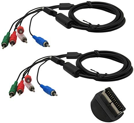 JRSHOME 2 Csomag 6FT HD Komponens RCA AV Video-Audio kábel Kábel Sony Playstation 2 3 PS2-PS3