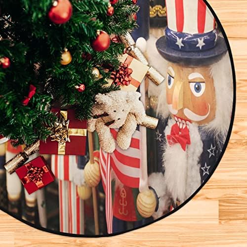 CUPADA Sor előadott diótörő Karácsonyi Fa Szőnyeg Vízálló Fa Szoknya,Amerikai Hazafias karácsonyfa Állvány Tálca Szőnyeg Padló Protector