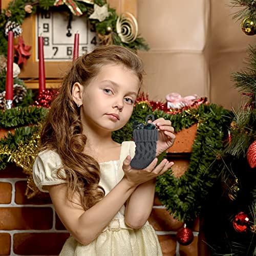 BBTO 30 Csomag Mini Karácsonyi Harisnya Ömlesztett, 5 Hüvelykes Kábel Kötött Xmas Lóg, Zokni, Harisnya, Rusztikus karácsonyfa