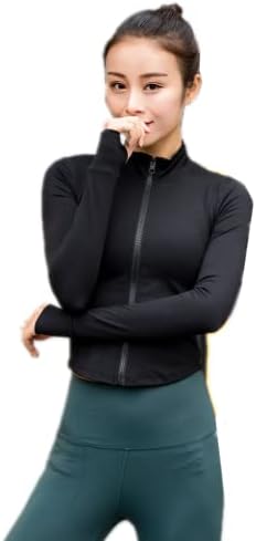 ROWAI a Nők Rugalmas Atlétikai Edzés Könnyű Kabát Teljes Zip Futás Track Dzseki