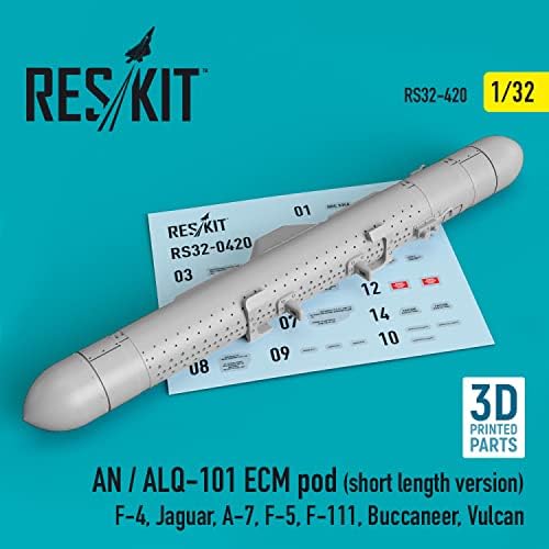 Reskit RS32-0420 1/32 an/ALQ-101 ECM pod (Rövid Változat) (F-4, Jaguar, A-7, F-5, F-111, Kalóz, Vulkáni) (3D Nyomtatás)