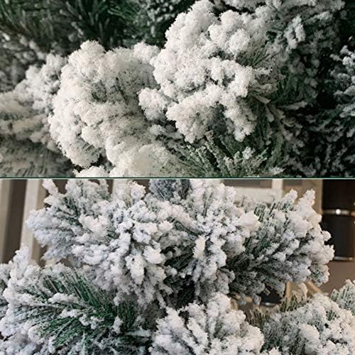 ZPEE Magas Denisity Fehér Karácsony Fát, Hó Özönlöttek Anyag PVC Mesterséges Fenyő Fa, Fém Állvány, Karácsonyi Dekoráció Csupasz