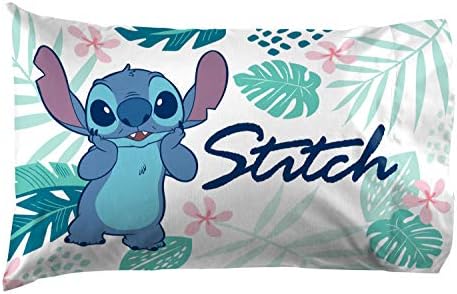 Jay Franco Disney Lilo & Stitch Ködös Palm 1 Csomag Párnahuzat - Kétoldalas Gyerekek Nagyon Puha Ágynemű