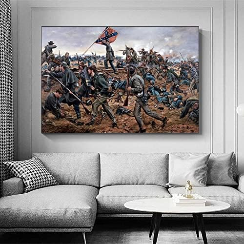 Csata Fredericksburg Konföderációs polgárháború Történelem Poszter Vászon Nyomtatás Fal Ajándék, Dekoráció Festés Vászon Plakát,