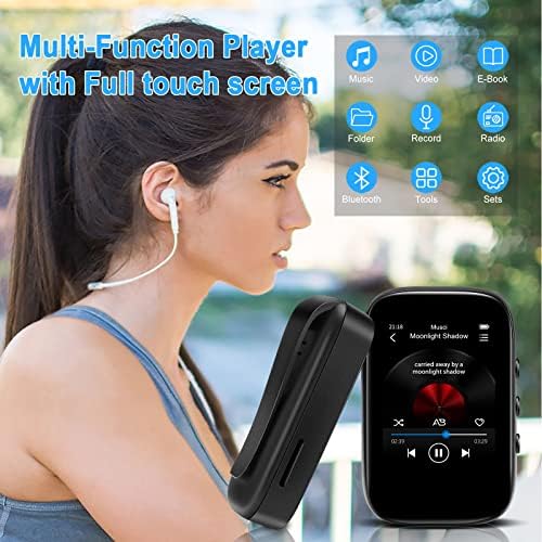 A 32 gb-os Mp3 Lejátszó, Bluetooth Sport Clip-on zenelejátszó Futás-Gyaloglás Támogatás Teljes érintőkijelző FM Rádió Line-in