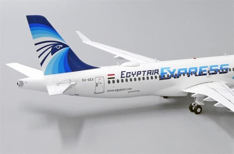 JC Szárnyak Egypt AIR Airbus A220-300 SU-GEX állvánnyal Limited Edition 1/200 FRÖCCSÖNTÖTT Repülőgép Előre elkészített Modell