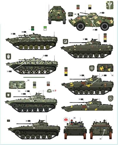 Csillag Matrica 1/35 Jelenlegi ukrán Háború a 3. ukrán Hadsereg Páncélozott Harci Jármű BRDM-2 BMP-1P BMP-2 2022 Műanyag Modell Matrica SD35-C1355