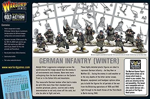 Háborús játékok Szállított Csavar Akció Miniatúrák - német Gyalogság (Téli) Meghatározott, a World War 2, Miniatűrök, 28mm Skála katona
