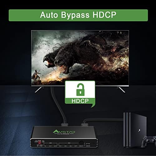 A 4K@60Hz HDMI Splitter Audio Extractor 1x2 4:4:4, 2.0 HDMI Splitter 1 2 18Gbps SPDIF/Optikai Audio Kimenet. HDR, HDCP 2.2/2.3