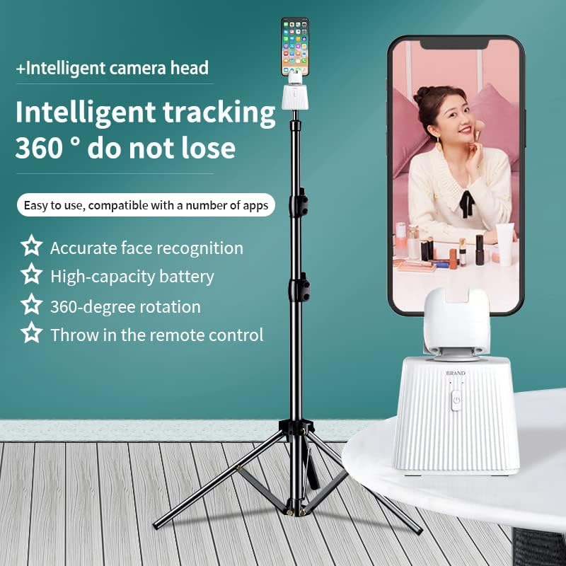 SAyN 360° - os Mobil Telefon Állvány Élő Intelligens Nyomon Követni AI arckövetés Teljesen Automatikus Vlog (Fehér,Akkumulátor) (Fekete)