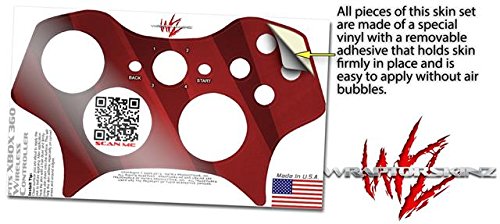 WraptorSkinz Matrica Stílusú Bőr kompatibilis az XBOX 360 Vezeték nélküli Kontroller - VintageID 25 Piros (VEZÉRLŐ a csomag NEM TARTALMAZZA)
