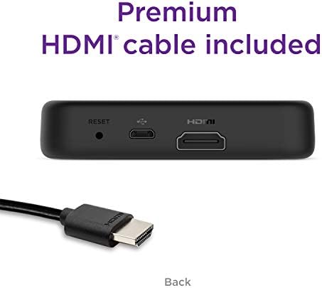 Roku Premier | HD/4K/HDR Streaming Media Player, Egyszerű Távoli Premium HDMI Kábel, Fekete