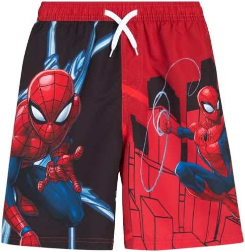 Marvel Avengers Fiúk Úszni Trunks – Spider-Man, Amerika Kapitány Fürdőruha – UPF 50+ Gyors Száraz fürdőruhát Fiúk (2T-12)