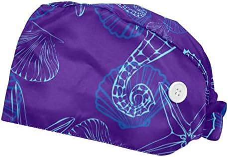2 Csomag Dolgozó Kap a Gomb & Hajpánt Női Hosszú Haj Nyakkendő Állítható Hátsó Sapka Macska Fejét