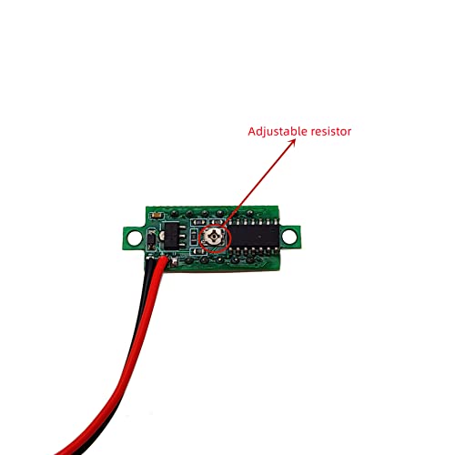 Haldzemo 0.28 Hüvelyk Két-Vezetékes Feszültség Mérő Mikro Digitális LED Cső Voltmérő (Kék, 8 Csomag)