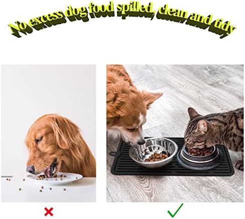 WALGOME Pet Alátét a Kutya, Macska,Szőnyeg Megakadályozzák az Élelmiszer, Víz Túlcsordulás,Hordozható, Összecsukható Mat,Alkalmas