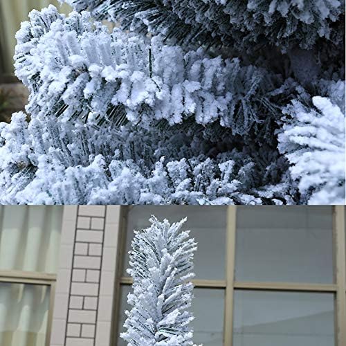 5FT Hó/Özönlöttek Mesterséges karácsonyfa, Prémium Csuklós Kivilágítatlan karácsonyfa Fenyő Ünnepi Dekoráció w/Összecsukható Fém Állvány,