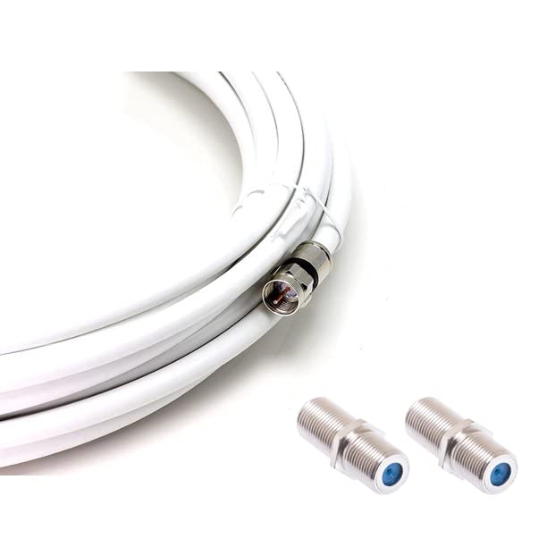 Fehér Koax Kábel 6FT, valamint 4FT 2 csatlakozó Készlet, Nagy Sebességű Internet Modem, Digitális TV, Antenna, valamint Szatelit