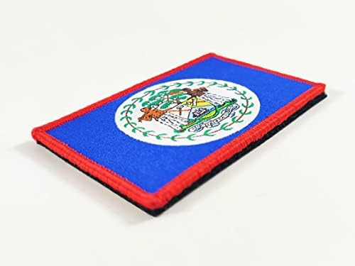 JBCD Belize Zászló Javítás Belizean Taktikai Patch - Hook & Hurok Rögzítő Tapasz (2 Csomag)