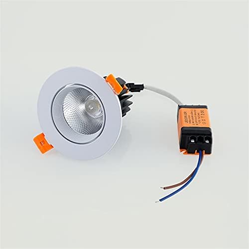 OKLUCK Ultra-Vékony COB Beépíthető Fehér, Kerek Panel Mennyezeti világítótest Tűz Névleges Energiatakarékos LED Downlighters Meleg Fehér