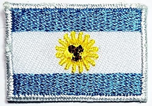 Zászló Ország Javítás Argentína Zászló Hímzett Vas a Patch Címer Jelvény Mérete Mini 0.6X1.1 Hüvelyk. a Kabátok, Kalapok Farmer