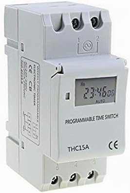 TINTAG THC15A Mikroszámítógép Elektronikus Programozható Digitális Időzítő Kapcsoló Relé Vezérlés, 12V 110V, 220V 16A Din Sínre Szerelhető