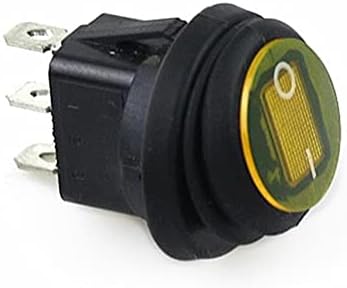 AXTI 1DB KCD1 Kör Tér Vízálló Kapcsoló On-Off 3Pin Power Kapcsoló Lámpa Kerek LED (Szín : Kék, F, Méret : AC220V)