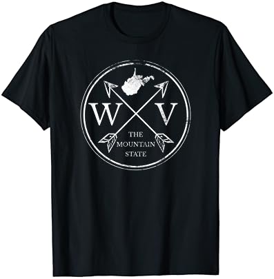 Aranyos Nyugat-Virginia WV A Mountain State-T-Shirt