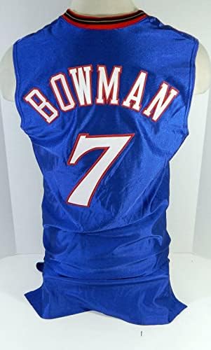 2001-02 Philadelphia 76ers Ira Bowman 7 Játék Kiadott Kék Mez 911 P DP11562 - NBA Játék Használt