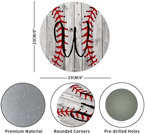 Egyéni Eredeti Levél Baseball Vintage Kerek Fém Adóazonosító Jel Kör Fém Poszter Jel Dekoratív Ajtót a Fal Alá Emléktábla Retro Koszorú