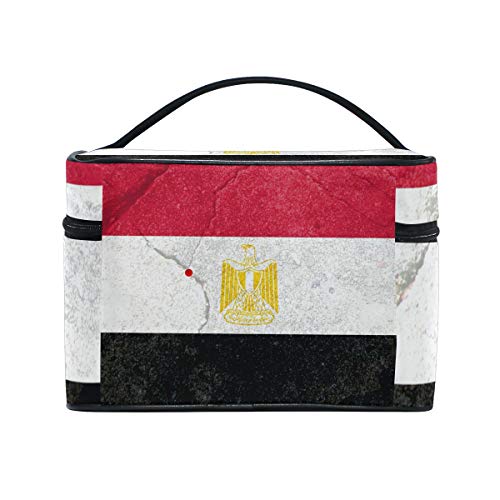 Hordozható Egyiptomi Zászló Nyomtatás Utazási Kozmetikai Táska, Smink Táska, Smink Szervező Vonat Esetben Tisztálkodási Táska Nagy