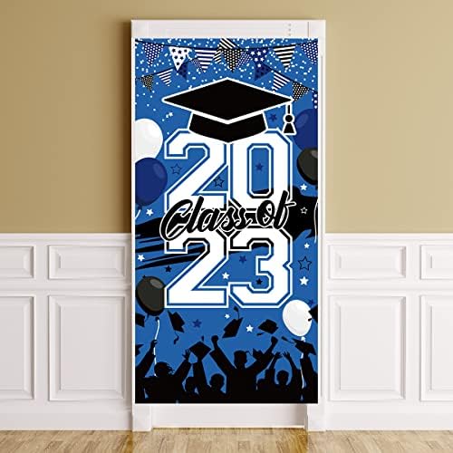 Osztály 2023 Banner,Kék 2023 Ballagás Dekoráció Bejárati Ajtó Veranda Alá Hátteret,Osztály 2023 Háttérben Lógó Dekoráció, Beltéri/Kültéri