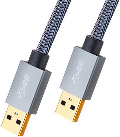 USB USB 3.0 EGY Férfi, hogy Egy Férfi Kábel 1 ft,Faodzc USB A-A Kábel Nylon Zsinór USB férfi Férfi Kábel Dupla Végén USB Kábel Kompatibilis