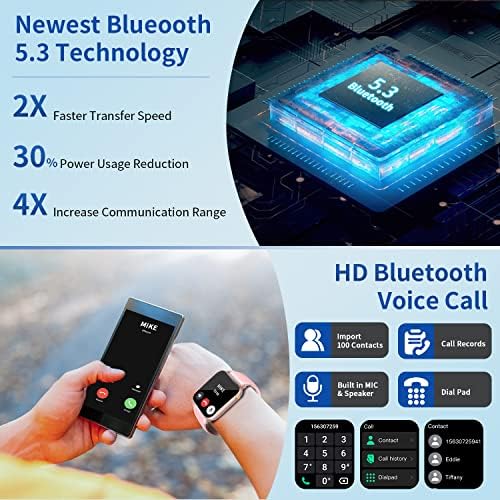 Intelligens Karóra a Nők Bluetooth5.3 a Hívás Fitness Tracker 1.9 DIY Érintőképernyő, Smartwatch a 116 Sport Módban a Vér Oxigén