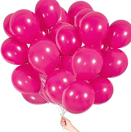 25 db Hot Pink Latex Lufi a Születésnapi Party Dekoráció, Kellékek Hercegnő Héliumos Lufi Esküvői Menyasszonyi Baba Zuhany