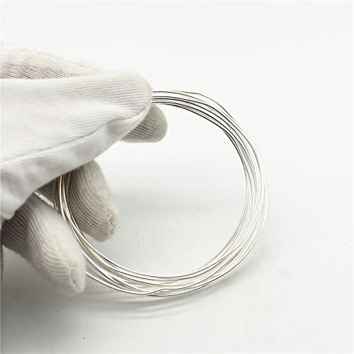 Ezüst Drót Ag Kábel 99.99% Tisztaságú String 0~+0,02 mm Tűrés (Átmérője 0,5 mm, Hossza 2m, 1)