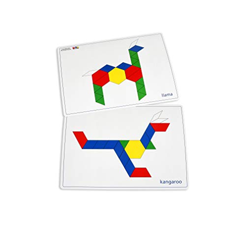 A TANULÁS ELŐNYE 7149 Minta Blokk Kártyák - Készlet 20 Kétoldalas Lap - Korai Geometria a Gyerekeket Tanítani a Kreativitás, a