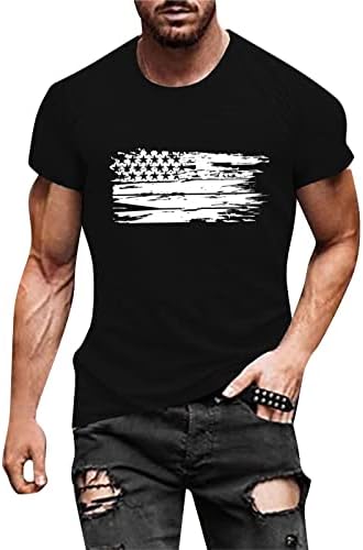 XXBR Férfi Amerikai Függetlenség Napja T-Shirt-Sleeve Stars and Stripes Nyomtatás Póló USA Rövid Ujjú Muscle Gym Maximum